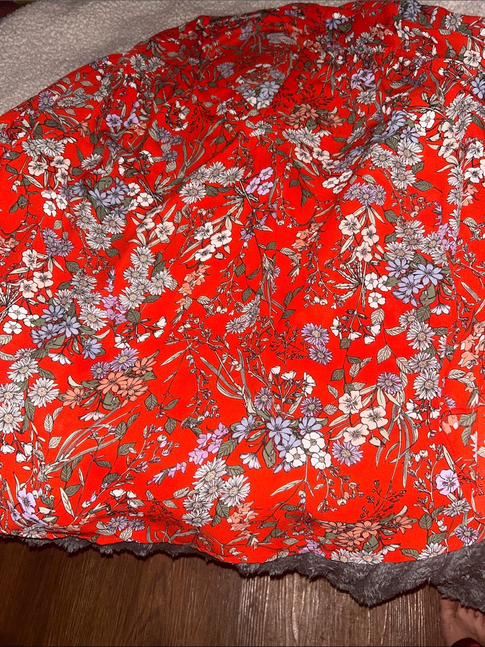 Carolina Belle Red Floral Blouse